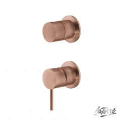 Σετ Εντοιχισμού ( μίκτης, κεφαλή τοίχου, τηλέφωνο ) La Torre Elle 2 Εξόδων Rose Gold Brushed